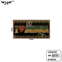 COUNTRY MAGNET - I LOVE JAMAICA PLATE 2x4 25DZ/CS