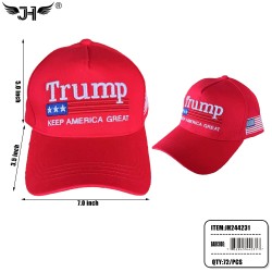 HAT - TRUMP RED 10DZ/CS