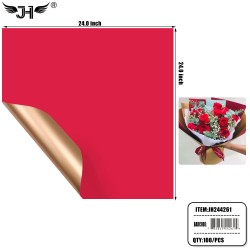 KOREAN PAPER - FLOWER WRAPPING RED COLOR (20CT) 100PK/CS