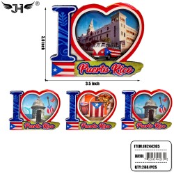 FLAG FRIDGE MAGNET - PUERTO RICO 24DZ/CS