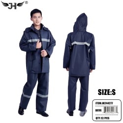 RAINSUIT - 2PC SET S SIZE DARK BLUE COLOR 12PC/CS