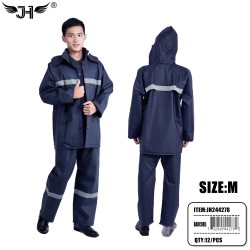 RAINSUIT - 2PC SET M SIZE DARK BLUE COLOR 12PC/CS