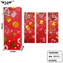 CHRISTMAS GIFT BAG  - WINE BAG 12DZ/CS