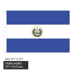 FLAG - EL SALVADOR 3FTx5FT 12DZ/CS