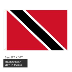 FLAG - TRINIDAD & TOBAGO 3FTx5FT 12DZ/CS