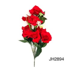 ARTIFICAL ROSE FLOWERS 10 HEAD (24PC) 6BX/CS