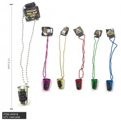NEW YEAR NECKLACE - METALLIC CUP 6 COLOR ASST 16DZ/CS