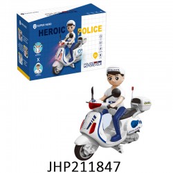 808-6 B/O LIGHT UP POLICE WITH MOTORCYCLE 12PC/2BX/24PC/CS