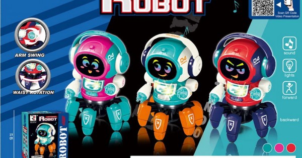 B/O ROBOT DANCING AND MUSIC MIX COLOR 18PC/2BX/36PC/CS