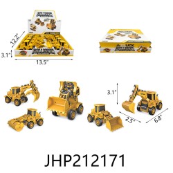 8ct CONSTRUCTION TRANSFORMER FRICTION CAR 6BX/2INNER/12BX/CS