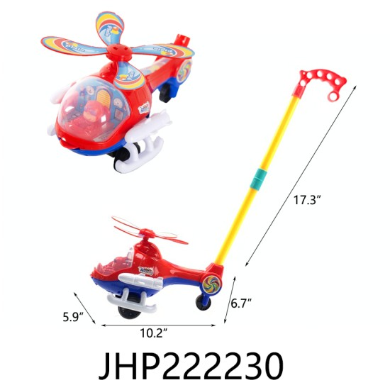 PUSH TOY - RED HELICOPTER MIX COLOR 18PC/2BX/36PC/CS