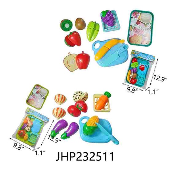 BLISTER CARD - VEGETABLE TOY SET 24PC/2BX/48PC/CS