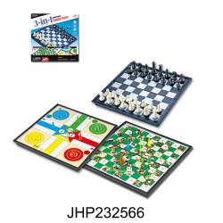TABLE GAME 3 IN 1 CHESS 12PC/2BX/24PC/CS