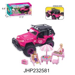 FASHION DOLL BEACH TOY SET & CAR W/ LIGHT 6PC/2BX/12PC/CS