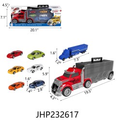 FRICTION TRUCK WITH 6 SMALL CARS 8PC/CS