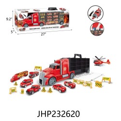 FRICTION TRUCK WITH 6 SMALL CARS 6PC/CS