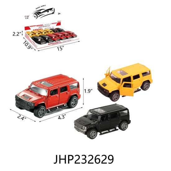 DIECAST - 1:32 HUMMER MIX COLOR 6DZ/2BX/12DZ/CS