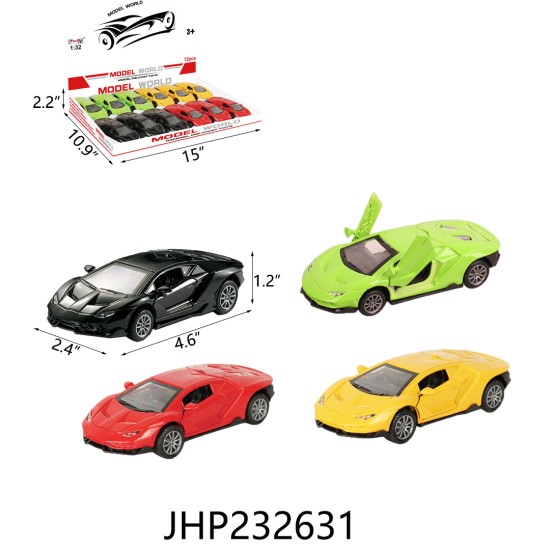 DIECAST - 1:32 SPORT CAR MIX COLOR 6DZ/2BX/12DZ/CS