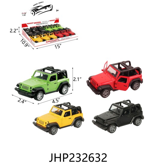 DIECAST - 1:32 JEEP MIX COLOR 6DZ/2BX/12DZ/CS