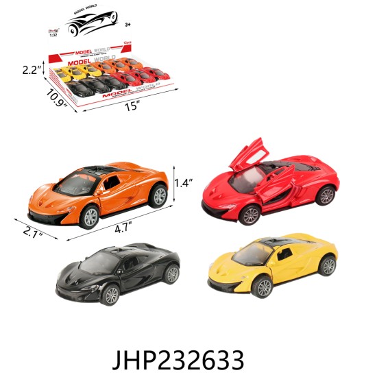 DIECAST - 1:32 SPORT CAR MIX COLOR 6DZ/2BX/12DZ/CS