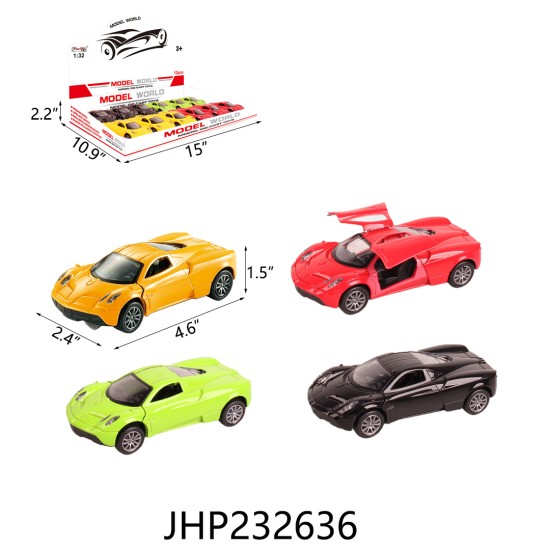 DIECAST - 1:32 SPORT CAR MIX COLOR 6DZ/2BX/12DZ/CS