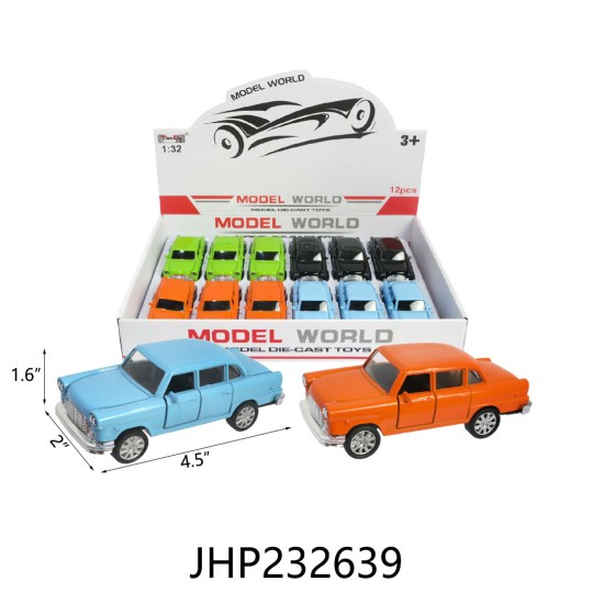 DIECAST - 1:32 CAR MIX COLOR 6DZ/2BX/12DZ/CS