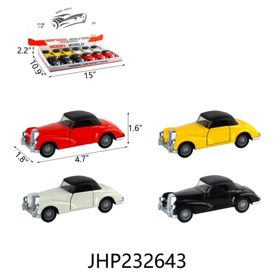 DIECAST - 1:32 CAR MIX COLOR 6DZ/2BX/12DZ/CS