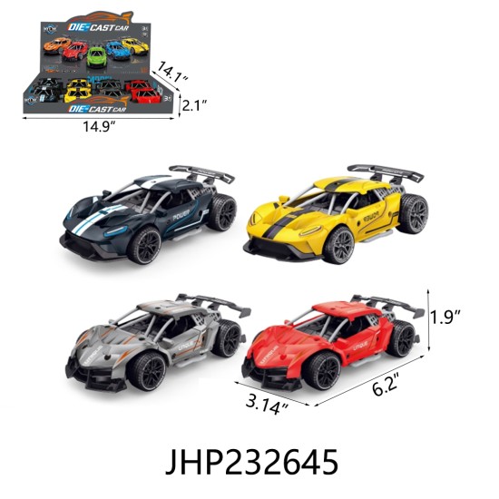 DIECAST - 1:32 CAR MIX COLOR (8PC) 12BX/CS