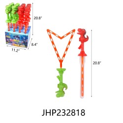 BUBBLE WAND - DINOSAUR 2 COLOR SOUND (12PC) 4BX/CS