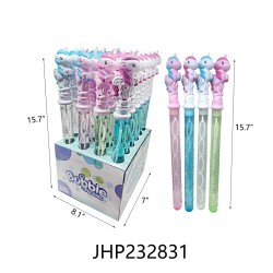 BUBBLE WAND - UNICORN STICK (24PC) 4BX/CS