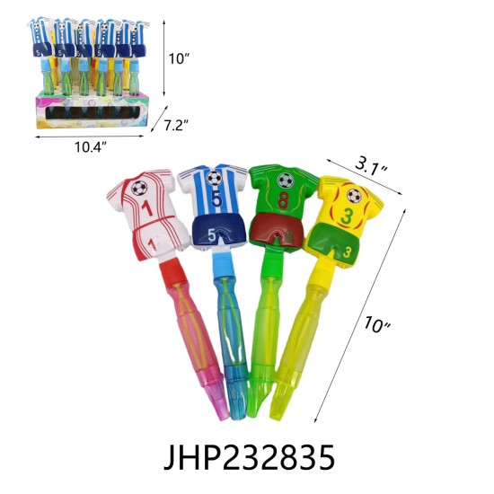 BUBBLE WAND - SOCCER GAME 4 ASST MIX (24PC) 6BX/CS