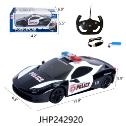 R/C 1:14 POLICE CAR WITH LIGHT 12PC/CS