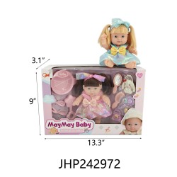 DOLL SET -  BABY DOLL WITH ACCESSORY 9PC/2BX/18PC/CS