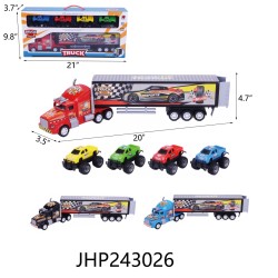 FRICTION TRUCK WITH 4 CARS 8PC/CS