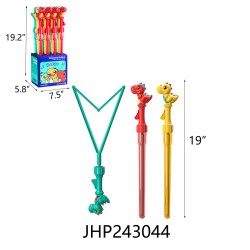 BUBBLE WAND - DINOSAUR BUBBLE WAND 3 COLOR ASST (12PC) 6BX/CS