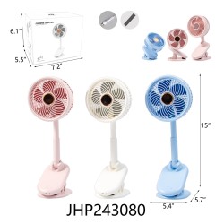 FAN - B/O CLIP FAN ASSORT COLOR 12PC/2BX/24PC/CS