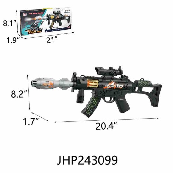 B/O GUN  MUSIC & LIGHT 9PC/2BX/18PC/CS
