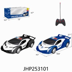 1:16 R/C POLICE CAR W/LIGHT 12PC/2BX/24PC/CS