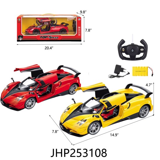1:12 R/C RACING CAR W/ BATTERY/ USB CHARGER 6PC/CS