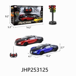 R/C RACING CAR W/LIGHT/MUSIC (RED/BLUE) 1:16 6PC/2BX/12PC/CS