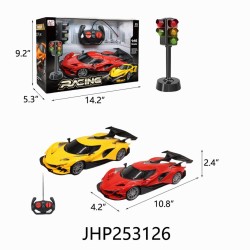 R/C RACING CAR W/LIGHT/MUSIC 2 COLOR 1:16 6PC/2BX/12PC/CS