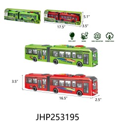 FRICTION CITY BUS W/L & M (RED/GREEN) 12PC/2BX/24PC/CS FRICTION CITY BUS W/L & M (RED/GREEN) 12PC/2BX/24PC/CS