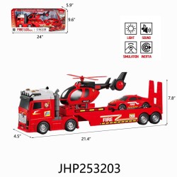 FRICTION TRUCK W/LIGHT/MUSIC/LR44 BATTERY(RED) 6PC/CS