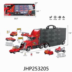 F/W TRUCK FIRE ENGINE WITH SMALL CARS 6PC/CS