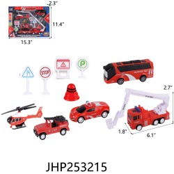 PULL BACK POLICE CAR SET 9PC/2BX/18PC/CS