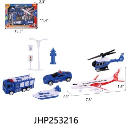 PULL BACK FIRE ENGINE SET 9PC/2BX/18PC/CS