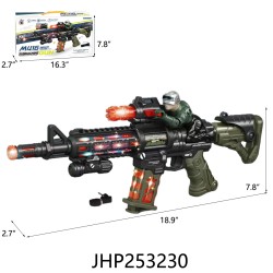 B/O GUN W/SOUND/LIGHT/GUNBELT(ARMY GREEN) 12PC/2BX/24PC/CS