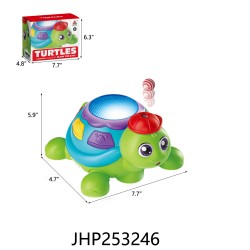 B/O CARTOON TURTLE W/LIGHT/MUSIC (GREEN) 18PC/2BX/36PC/CS