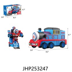 B/O TRANSFORMER TRAIN W/LIGHT/MUSIC (BLUE) 18PC/2BX/36PC/CS