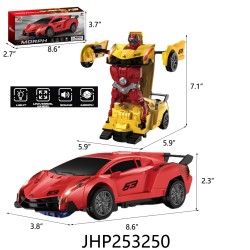 B/O TRANS CAR W/L & M (GREEN/ORANGE) 24PC/2BX/48PC/CS